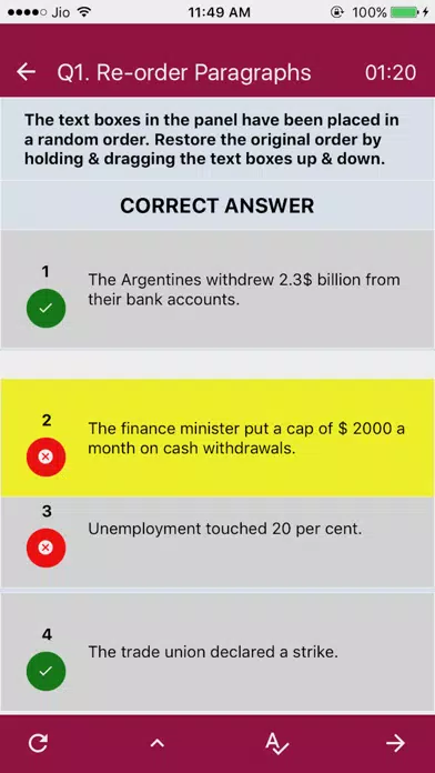 Capturas de pantalla de PTE ACADEMIC PRACTICE TEST