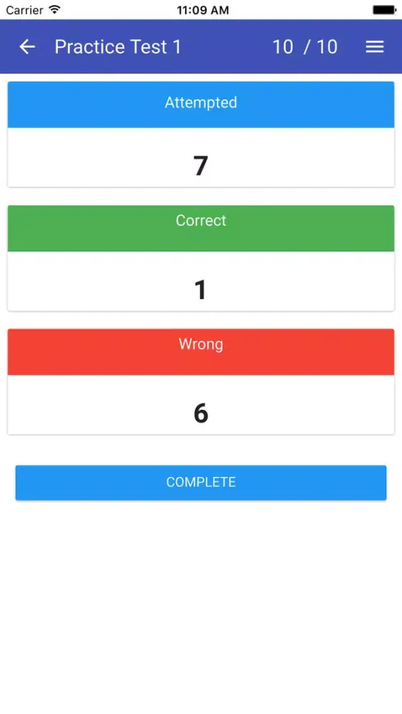 Zrzuty ekranu ACT Maths Practice Tests