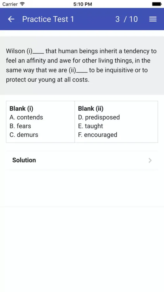 GRE Verbal Reasoning Practice Tests Ekran Görüntüleri