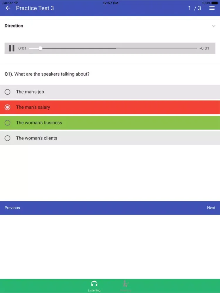 Screenshot di TOEIC Listening & Reading Practice Tests iPad 