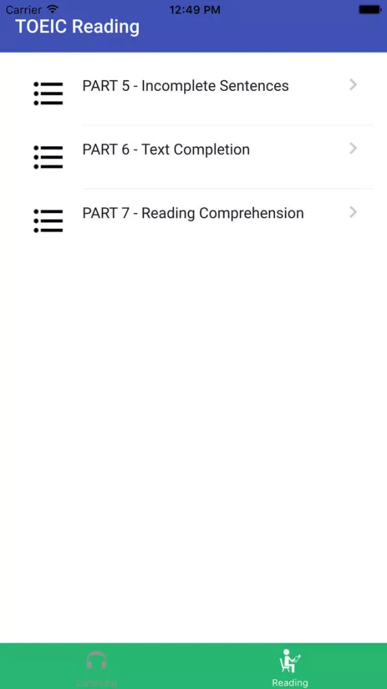 Screenshot di TOEIC Listening & Reading Practice Tests