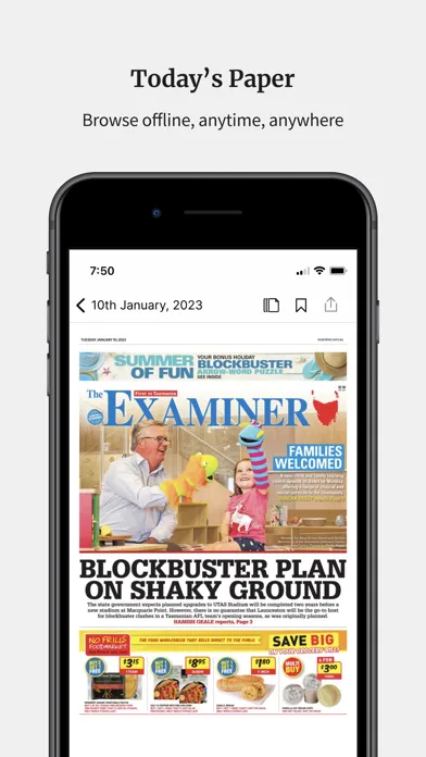 Capturas de pantalla de The Examiner