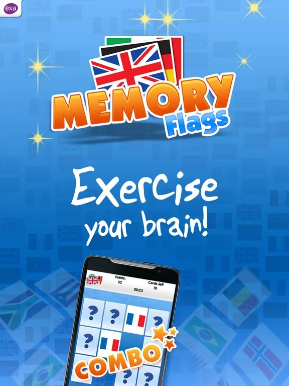 Memory Flags Game iPad  Screenshots