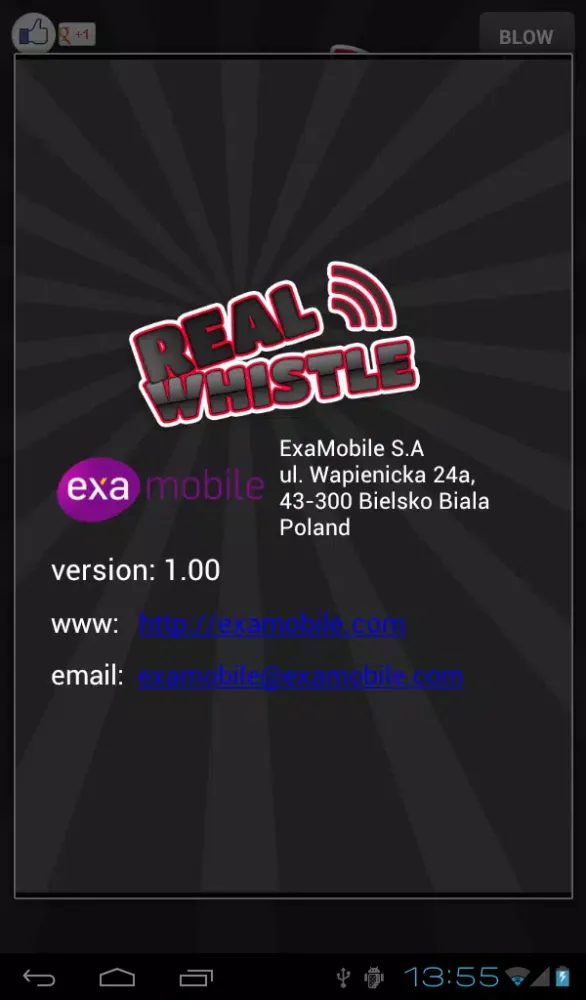 Screenshot di Whistle