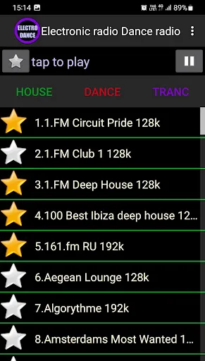 Electronic radio Dance radio Screenshots