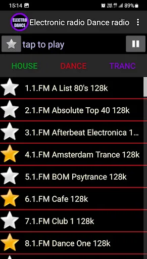 Electronic radio Dance radio Screenshots