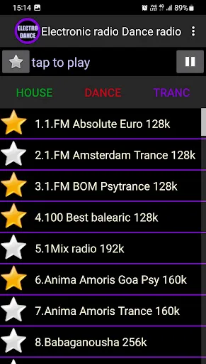 Electronic radio Dance radio Screenshots