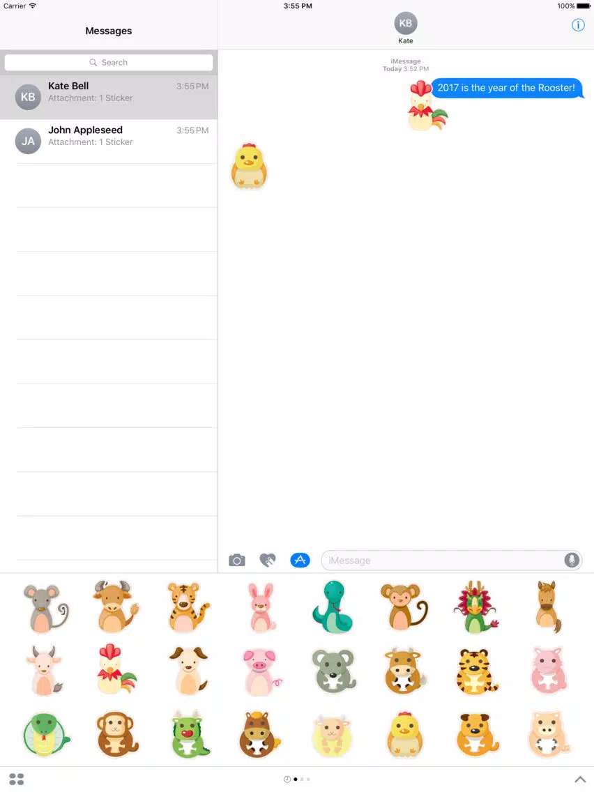 Tangkapan skrin Chinese Zodiac Stickers iPad 