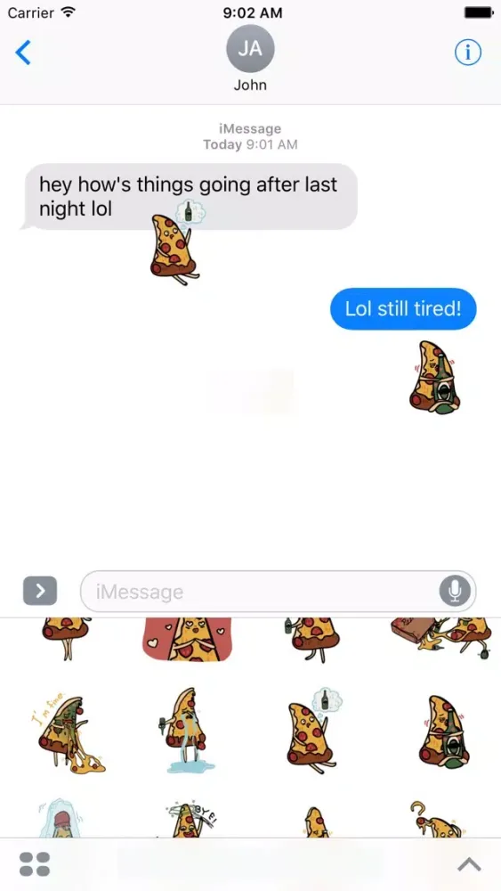 Скриншоты Party Pizza - funny food sticker emojis