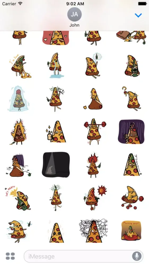 Скриншоты Party Pizza - funny food sticker emojis