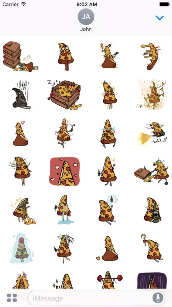 Скриншоты Party Pizza - funny food sticker emojis