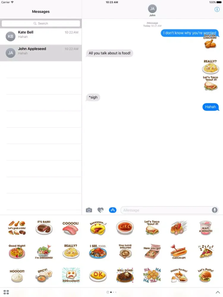 Скриншоты FoodJokeMoji iPad 