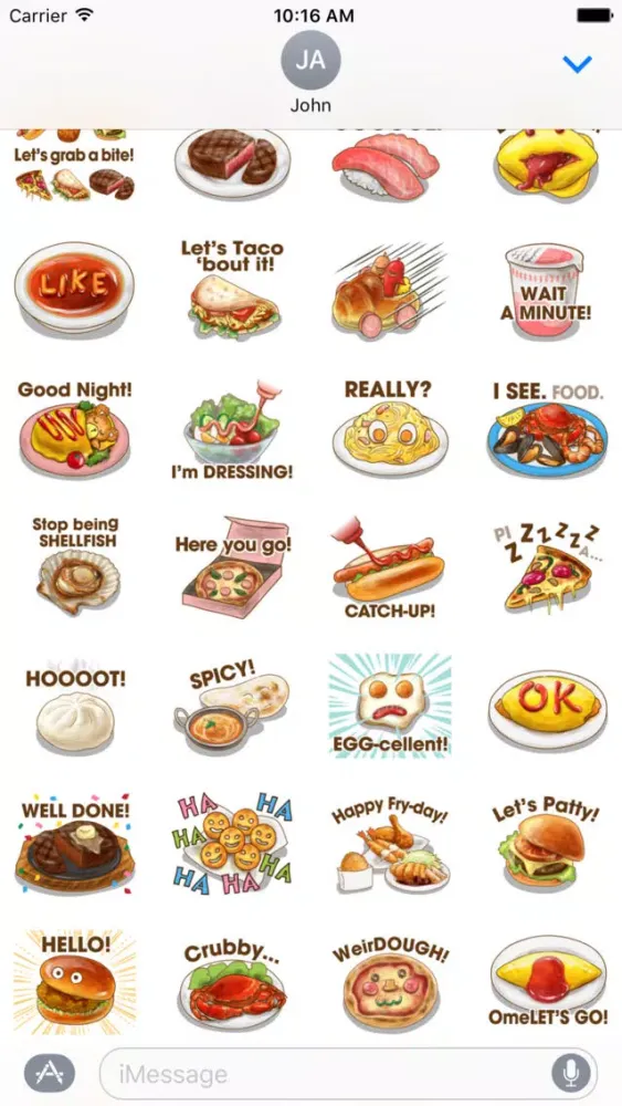 Скриншоты FoodJokeMoji