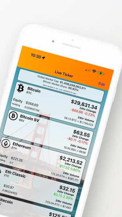 BTC Market Ticker स्क्रीनशॉट