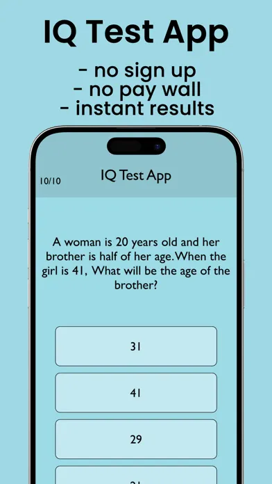 IQ Test - Full Test Screenshots