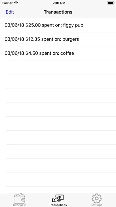 Screenshot di Simple Expense Tracker