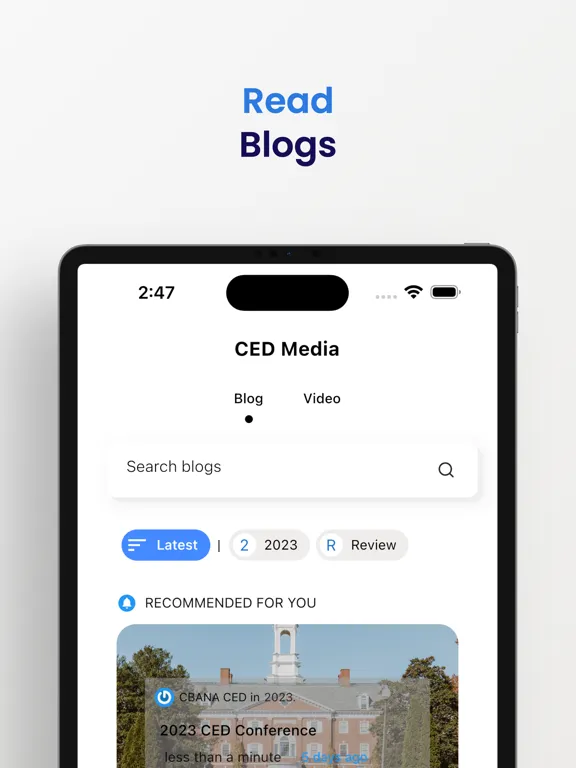 CBANA Curriculum iPad Screenshots