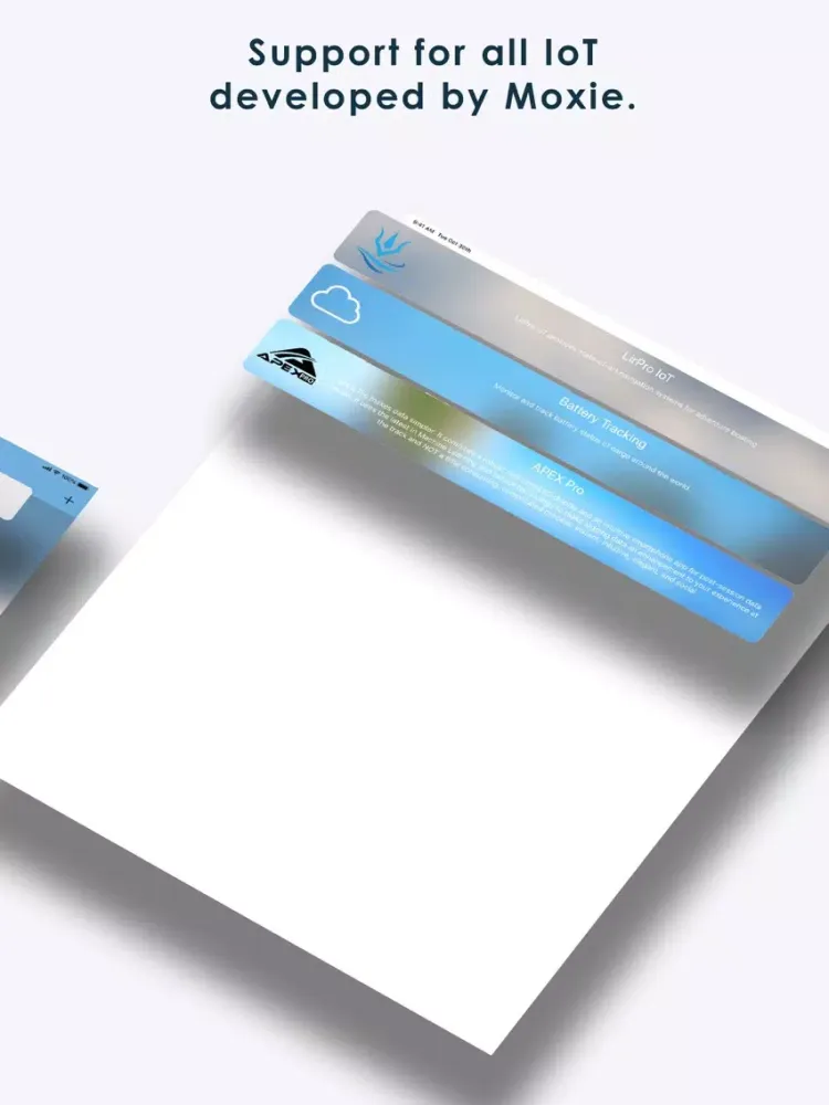 Zrzuty ekranu Moxie IoT iPad 