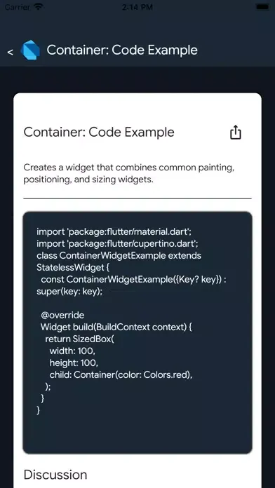 Ảnh chụp màn hình của Flutter Doc's