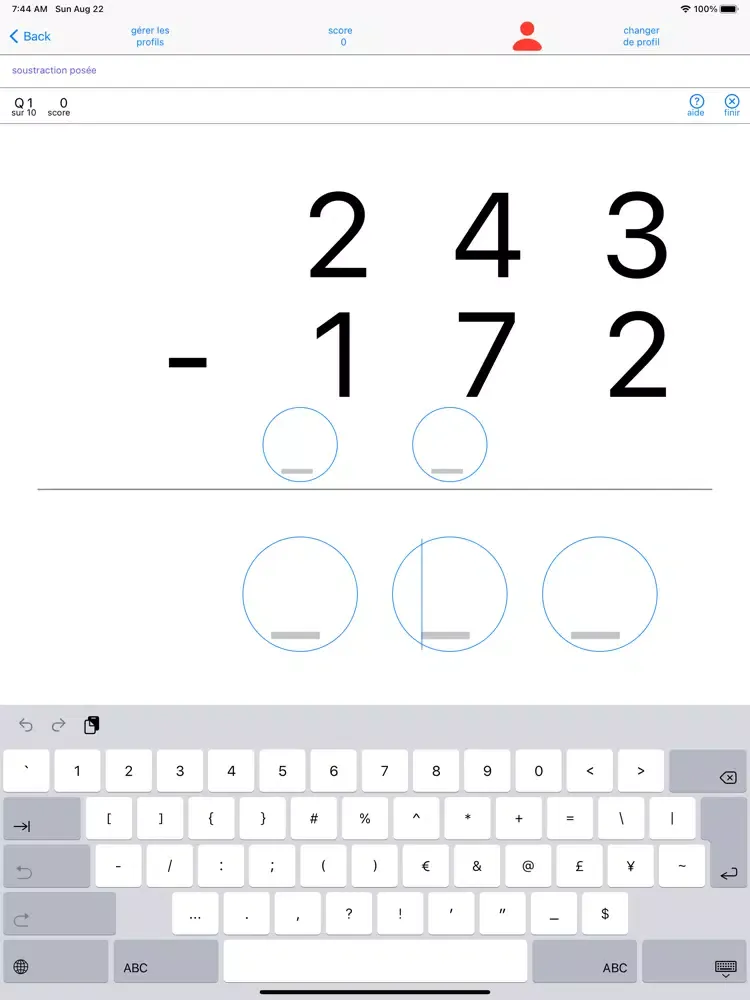 Captures d'écran de CE2 EXO Calcul iPad 