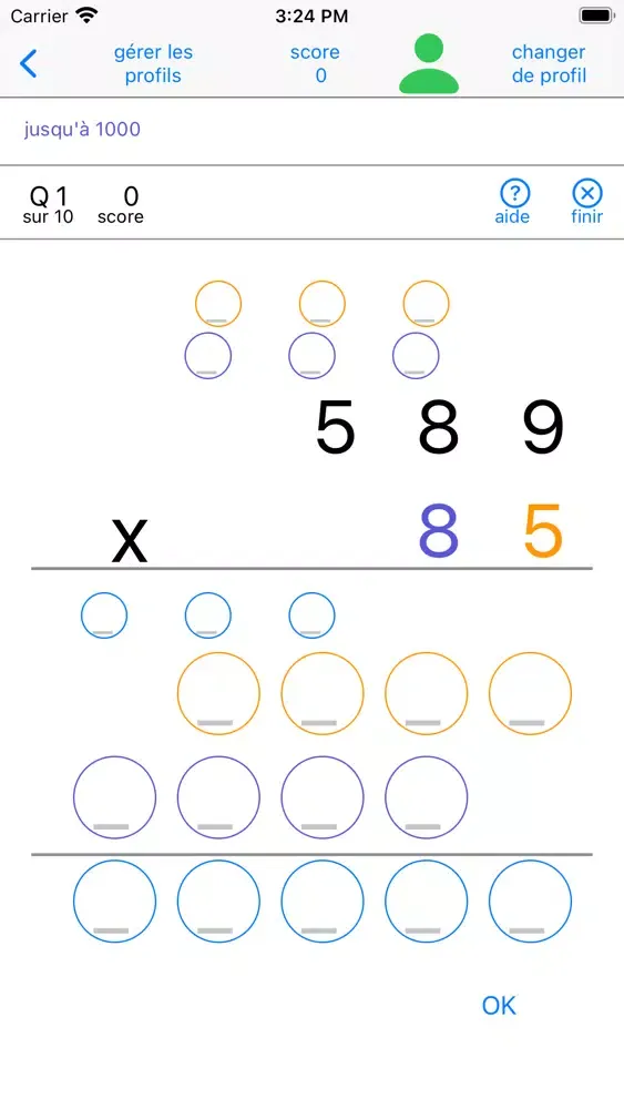 Captures d'écran de CE2 EXO Calcul