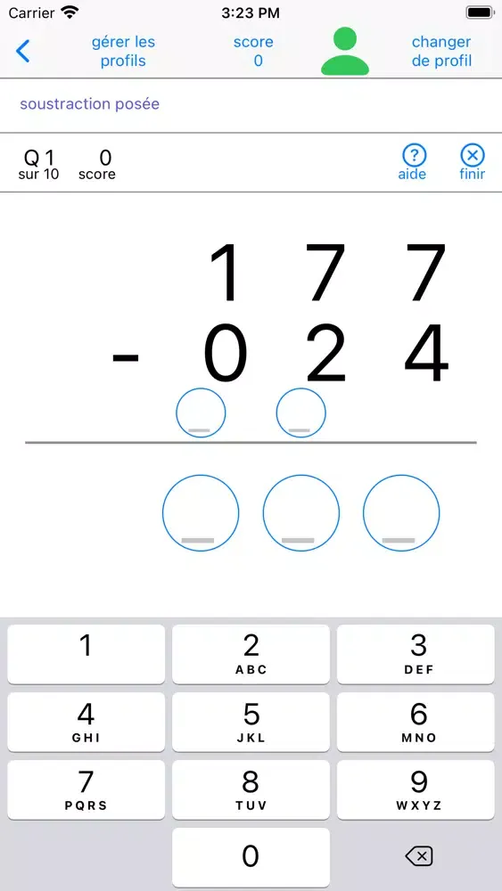 Captures d'écran de CE2 EXO Calcul