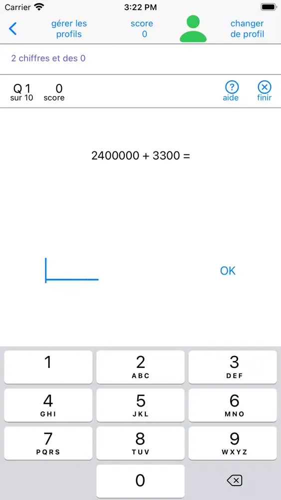 Captures d'écran de CE2 EXO Calcul