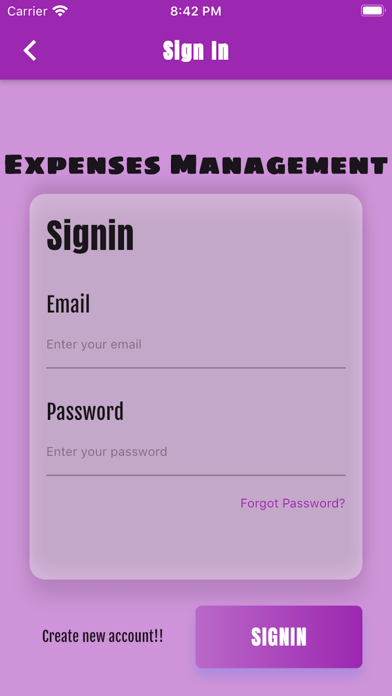 Expenses Management スクリーンショット