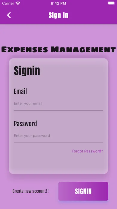Tangkapan skrin Expenses Management