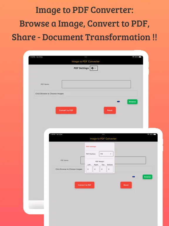 Image to PDF - PDF Converter+ iPad Screenshots
