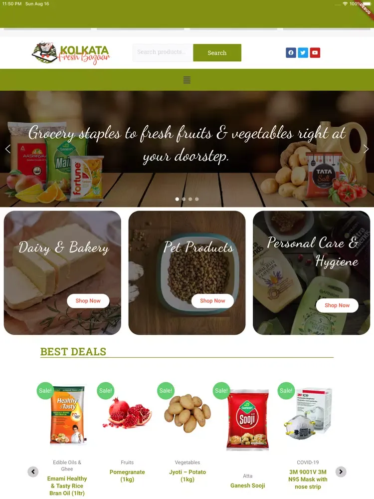 Kolkata Fresh Bazaar(KFB) iPad 應用截圖