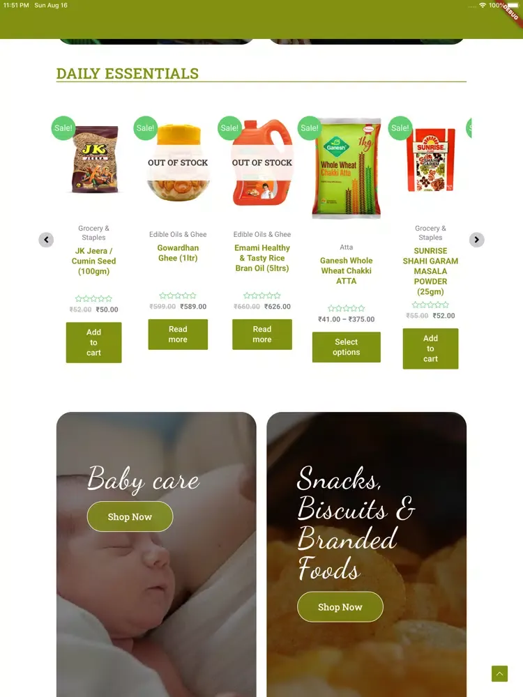 Kolkata Fresh Bazaar(KFB) iPad 應用截圖