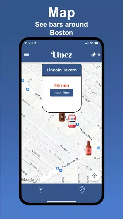 Capturas de tela do Linez App