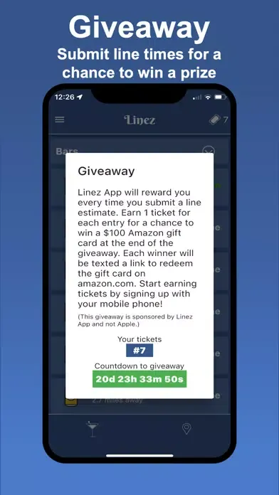 Capturas de tela do Linez App