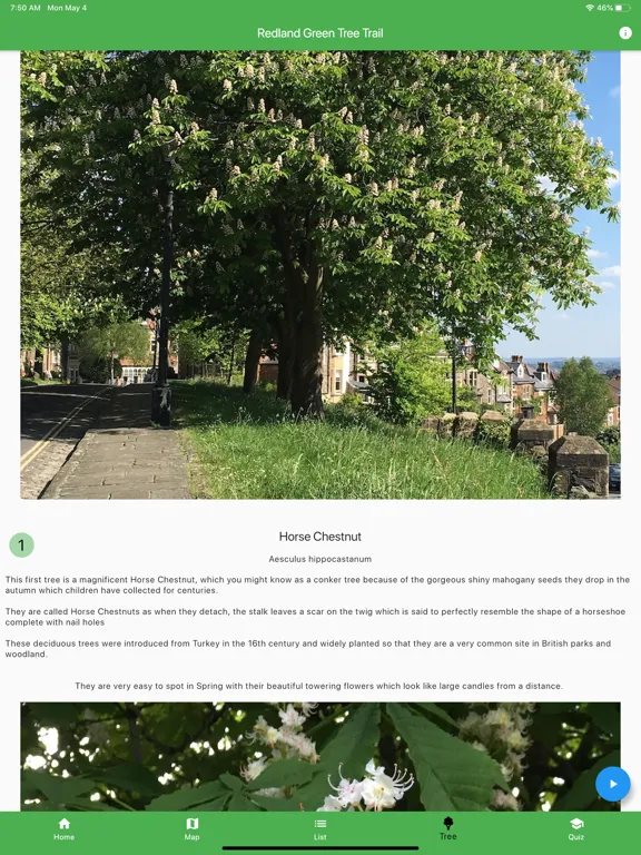 Tangkapan layar Redland Green Tree Trail iPad 