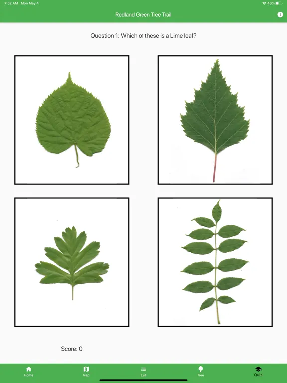 Tangkapan layar Redland Green Tree Trail iPad 