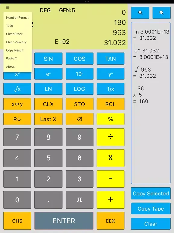 RPN Scientific iPad  Ekran Görüntüleri