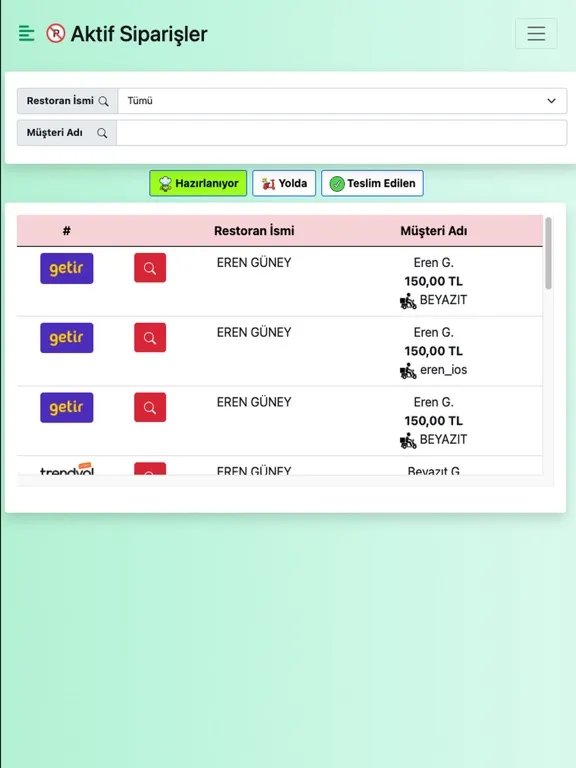 تصاویر Sbs Esnaf Kurye iPad 