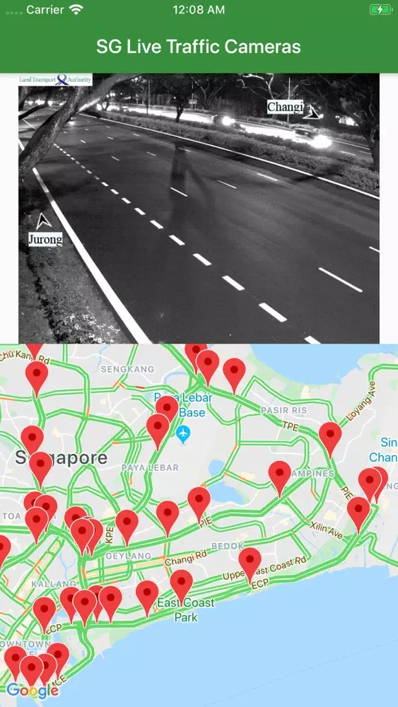 Ảnh chụp màn hình của SG Live Traffic Cameras