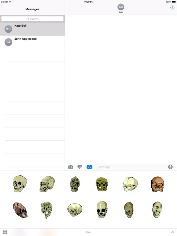 ภาพหน้าจอของ Skull Art Sticker Pack iPad 
