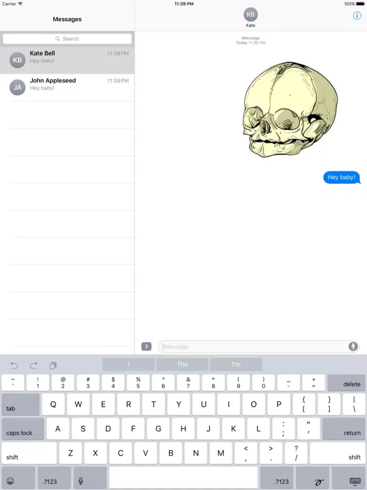 ภาพหน้าจอของ Skull Art Sticker Pack iPad 