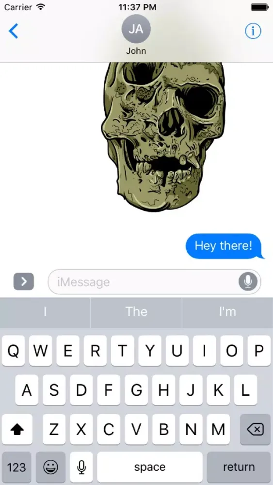 ภาพหน้าจอของ Skull Art Sticker Pack