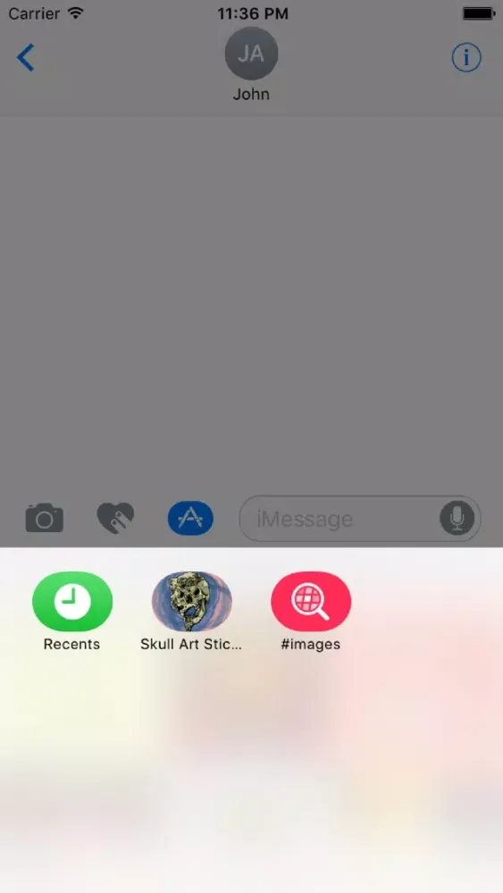 ภาพหน้าจอของ Skull Art Sticker Pack