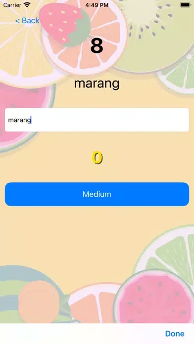 Screenshot di Type Writer Fruit