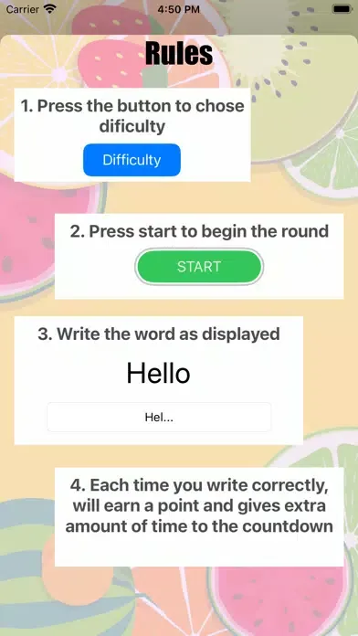 Screenshot di Type Writer Fruit