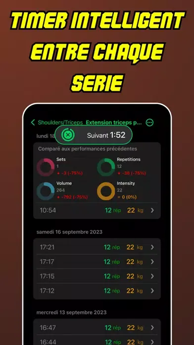 TrackFit: Progressive overload スクリーンショット