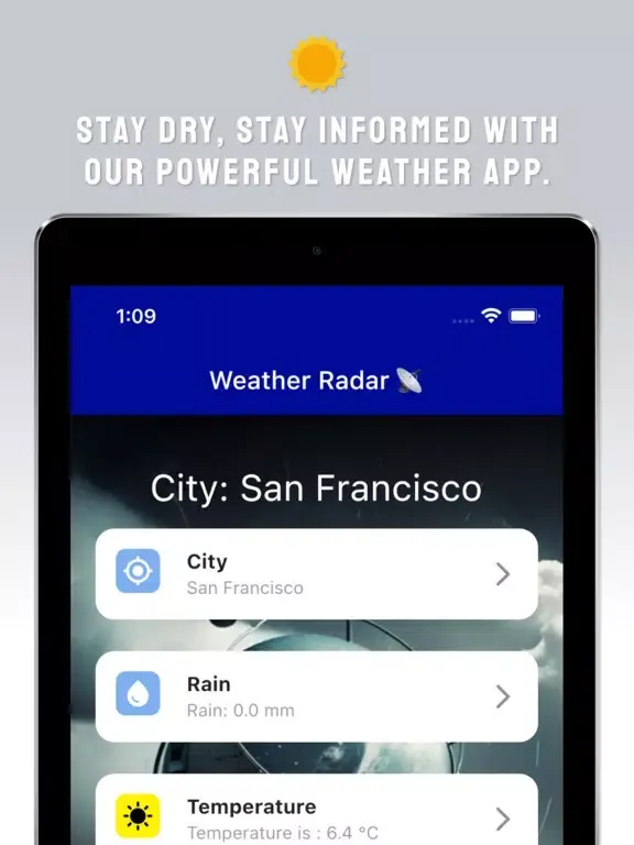 Global Weather Radar - live iPad  Screenshots