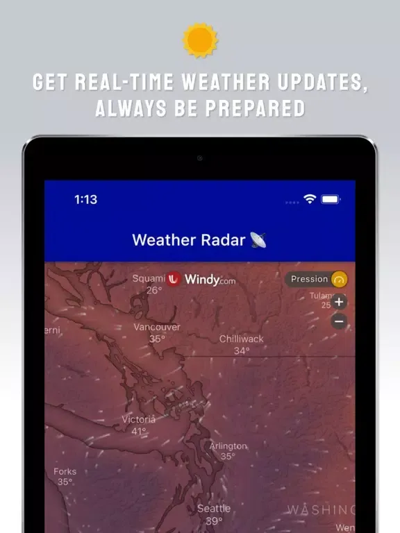 Global Weather Radar - live iPad  Screenshots