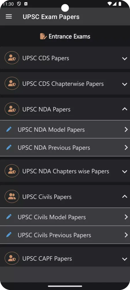 Capturas de pantalla de UPSC Exam Papers