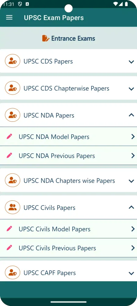 Capturas de pantalla de UPSC Exam Papers